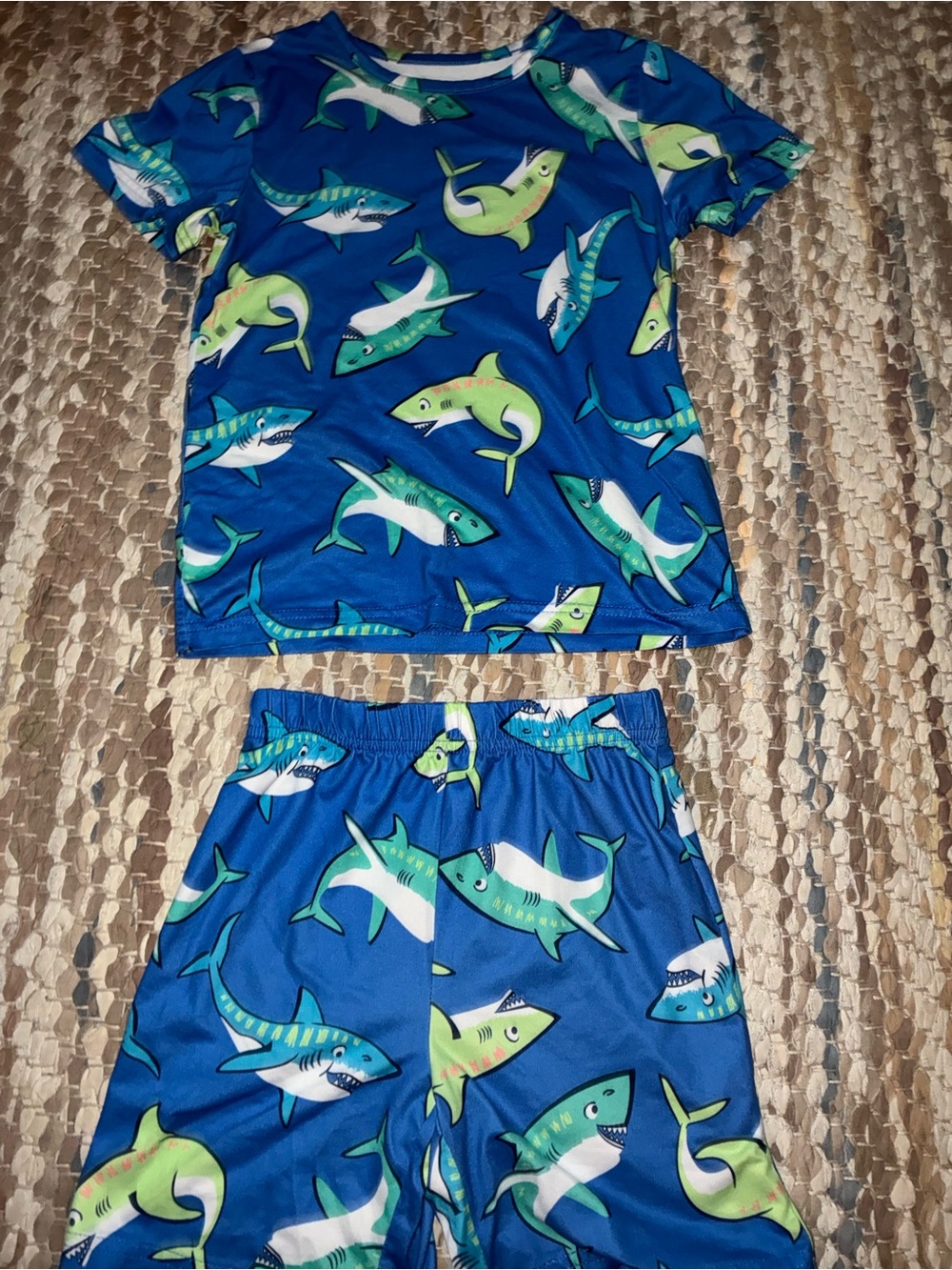 Primark Blue Shark-Print Kids Pajama Set